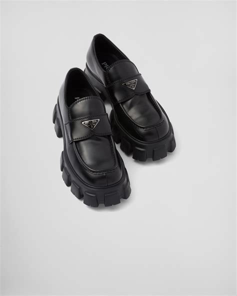 prada monolith loafers women's.